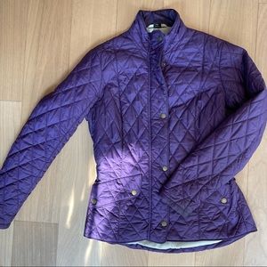 Barbour purple quilted flyweight jacket
